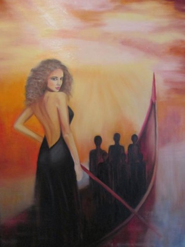 Peinture intitulée "Initiatory journey" par Alix, Œuvre d'art originale, Huile