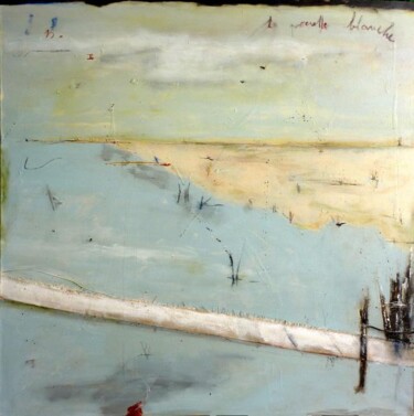 Peinture intitulée "La passerelle blanc…" par Philippe Roussel, Œuvre d'art originale, Huile