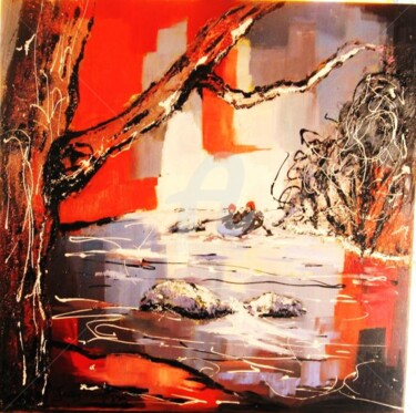 Peinture intitulée "Le courant du Huchet" par Jacky Dumergue, Œuvre d'art originale, Huile