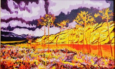 Peinture intitulée "Quelque part en Irl…" par Brigitte Mathé (MBL), Œuvre d'art originale, Huile Monté sur Châssis en bois
