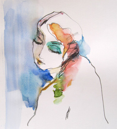 Drawing titled "Romantique" by Sylvia Baldeva, Original Artwork, Other
