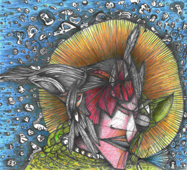 Dessin intitulée "Over dose of MOX" par Jeff, Œuvre d'art originale, Autre