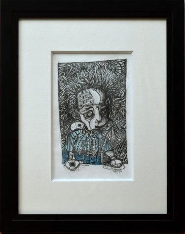 Dessin intitulée "Le penseur" par Jeff, Œuvre d'art originale