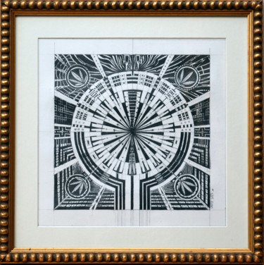 Dessin intitulée "Trèfle à 4 feuilles" par Jeff, Œuvre d'art originale