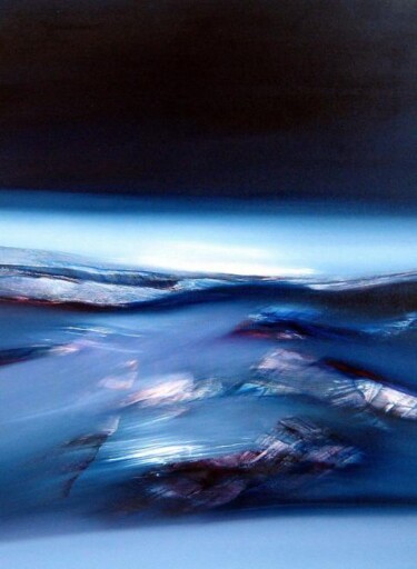 Painting titled "MER DE BERING" by Jean Claude Barthel, Original Artwork, Oil