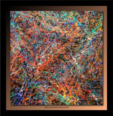 「Abstraction P402」というタイトルの絵画 Tehosによって, オリジナルのアートワーク, オイル