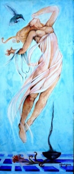 Pittura intitolato "Volo d'angelo" da Geremia Cocozza, Opera d'arte originale, Altro