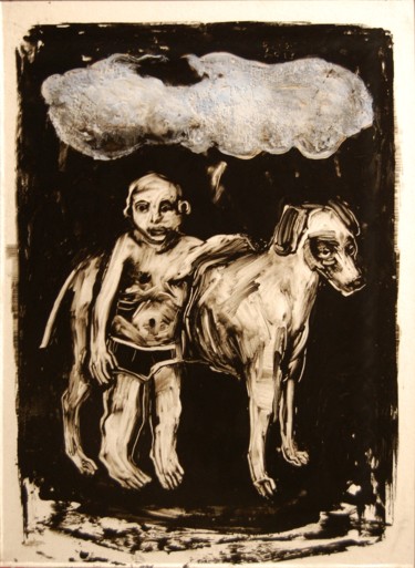 Artisanat intitulée "nuage bleu." par Frhégo, Œuvre d'art originale