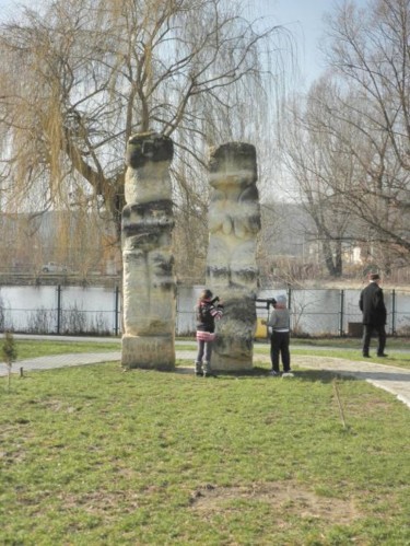 Sculpture titled "Barbarians" by Catalin Geana, Original Artwork, Stone