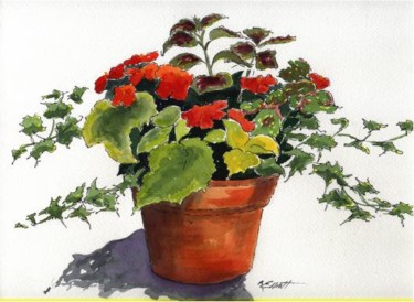 Painting titled "Ivy League" by Marsha Elliott, Original Artwork