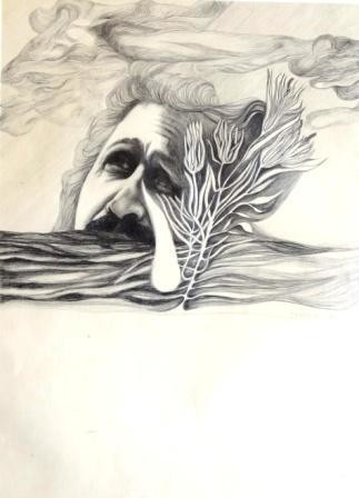 Dessin intitulée "inspiration des poè…" par Sigrun Neumann (Sineu), Œuvre d'art originale