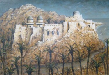 Painting titled "les minarets" by Patrick Lalande, Original Artwork, Oil