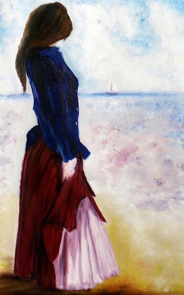 Pintura intitulada "lenço branco" por Francisco  Duart Mendes, Obras de arte originais, Óleo