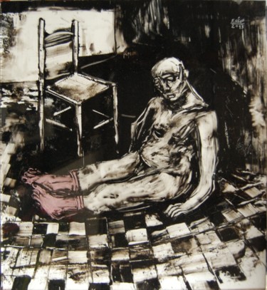 Artisanat intitulée "Personnage assis et…" par Frhégo, Œuvre d'art originale