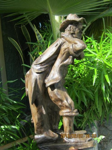 Escultura intitulada "Boa pesca" por Jota Vieira, Obras de arte originais