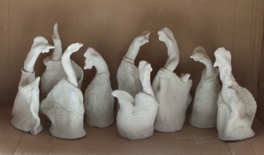 Artisanat intitulée "jolie basse cour ..…" par Anne-Frédérique Ferret, Œuvre d'art originale