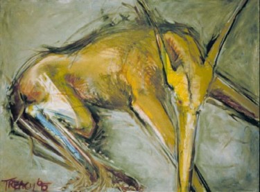 Painting titled "Stretch" by Kenneth Treacy, Original Artwork