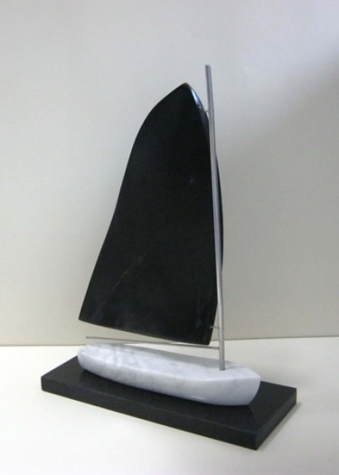 Sculptuur getiteld "Sailing boat" door Jef Geerts, Origineel Kunstwerk, Steen