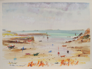 Peinture intitulée "Le port du Conquet" par Georges Et David Briot, Œuvre d'art originale, Huile