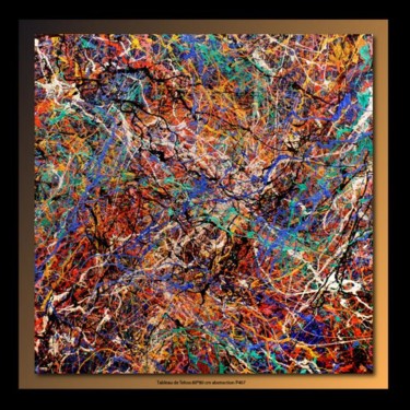 「Abstraction P407」というタイトルの絵画 Tehosによって, オリジナルのアートワーク, オイル