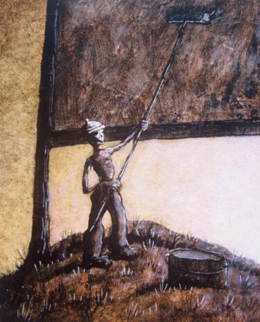 绘画 标题为“afficheur à Toulon” 由Patrick Lalande, 原创艺术品, 油