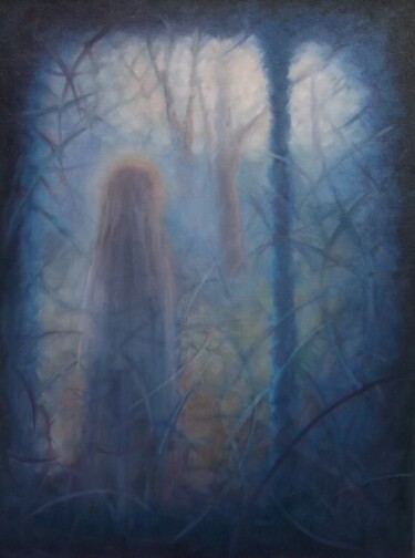 Painting titled "Visage" by Lee Campbell, Original Artwork, Oil