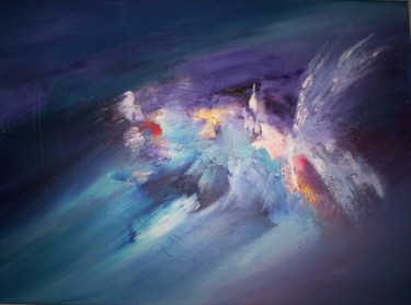Peinture intitulée "VAGUE" par Jocelyne Iché, Œuvre d'art originale, Acrylique
