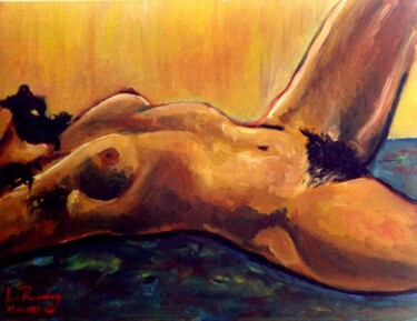 「NU PASSION SENSUELL…」というタイトルの絵画 Louis Runembergによって, オリジナルのアートワーク