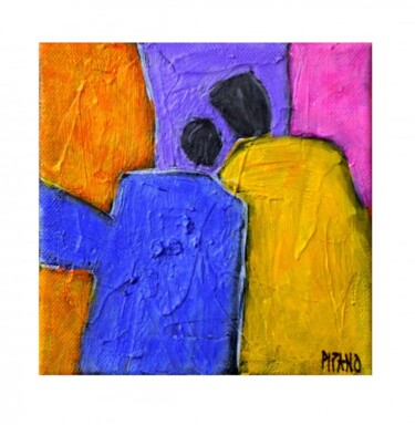Peinture intitulée "Lune de miel 5 -  E…" par Jacqueline Pizano, Œuvre d'art originale, Acrylique Monté sur Châssis en bois