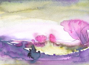 Painting titled "Dawn 31" by Miki De Goodaboom, Original Artwork, Watercolor