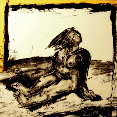 Artisanat intitulée "Nu -sur la plage." par Frhégo, Œuvre d'art originale