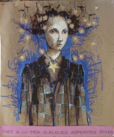 Peinture intitulée "face à la mer quelq…" par Catherine Cornec, Œuvre d'art originale, Huile