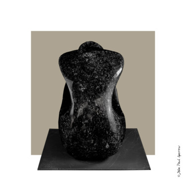 Sculpture intitulée "Réflexion -Thought" par Frederique De Meester, Œuvre d'art originale, Pierre