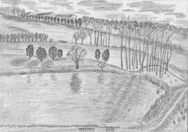 Картина под названием "LACUL DIN HINCESTI" - Timofei Gorea, Подлинное произведение искусства