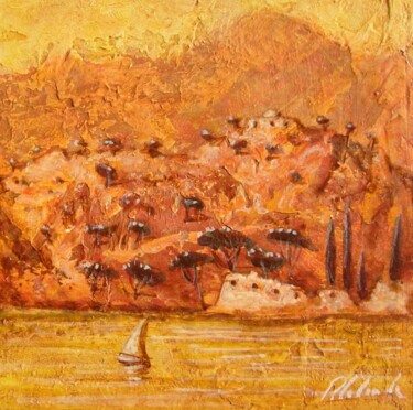 Painting titled "l'observatoire" by Patrick Lalande, Original Artwork, Oil