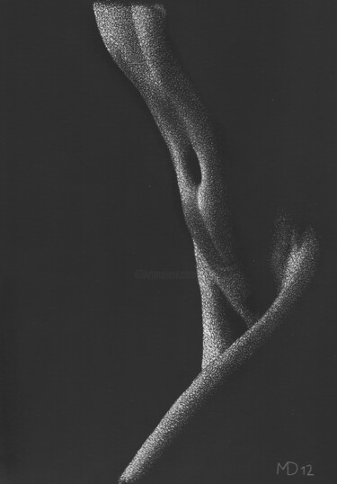 图画 标题为“Aus dem Dunkel” 由Dietrich Moravec, 原创艺术品, Scratchboard