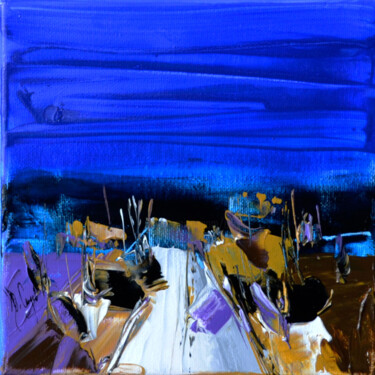Peinture intitulée "Le chenal d'ici" par Muriel Cayet, Œuvre d'art originale