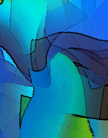 Digital Arts titled "AU COEUR DE L'HIVER" by Catherine Wernette, Original Artwork, Digital Painting
