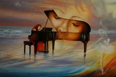Peinture intitulée "JUSTE UN REVE" par Yvette Matysiak, Œuvre d'art originale, Huile
