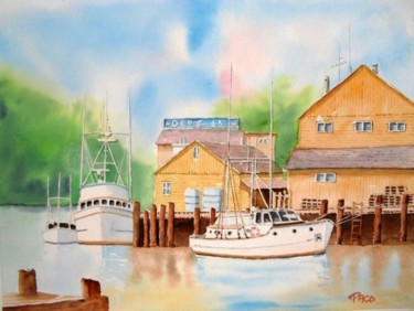 Peinture intitulée "port 2" par Paco Cabrera, Œuvre d'art originale