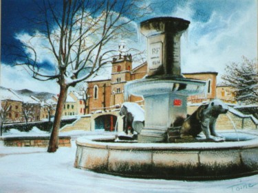 Peinture intitulée "La Chapelle en Verc…" par Toine, Œuvre d'art originale