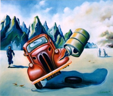 The Imminent Arrival of Bad Weather. Painting titled "The Imminent Arriva…" by Geoffrey Cervantes/Axis, Original Artwork, Oil