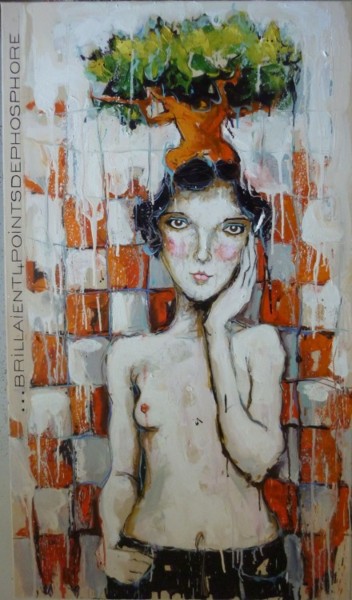 Peinture intitulée "... brillaient quat…" par Catherine Cornec, Œuvre d'art originale