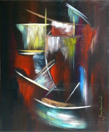 Peinture intitulée "le bateau" par Jocelyne Iché, Œuvre d'art originale