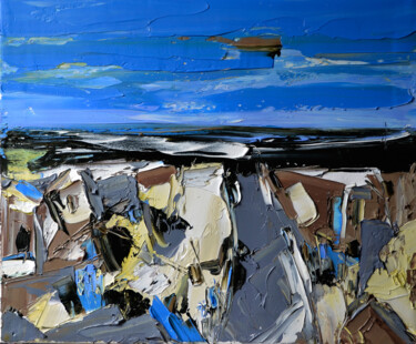 Peinture intitulée "Marée basse" par Muriel Cayet, Œuvre d'art originale
