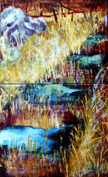 제목이 "Entre deux eaux"인 미술작품 Anne Maury로, 원작, 기름