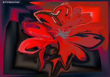 Arte digital titulada "FLEUR PRINTANIERE" por Catherine Wernette, Obra de arte original, Pintura Digital