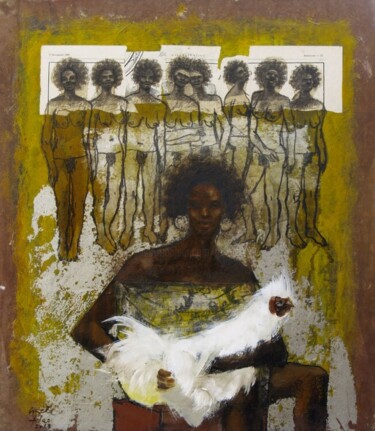 Peinture intitulée "Reine de Saba" par Gaele Flao, Œuvre d'art originale