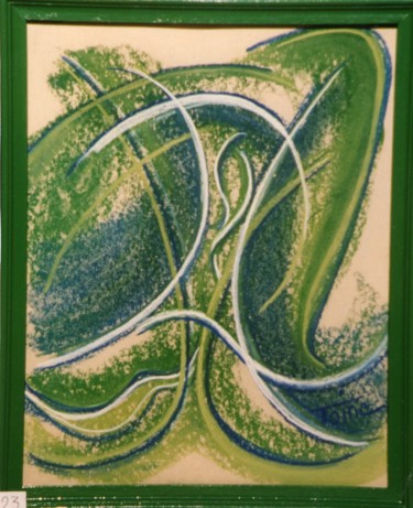 Dessin intitulée "La Mante" par Toine, Œuvre d'art originale, Pastel