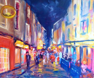 제목이 "Galway Street Night"인 미술작품 Bill O'Brien로, 원작, 기름